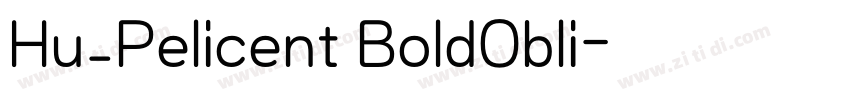 Hu_Pelicent BoldObli字体转换